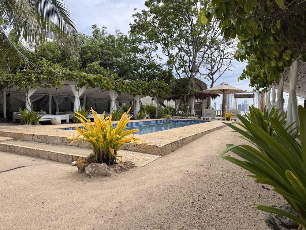 Rosario Islands beach club near Cartagena